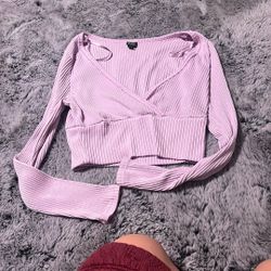 Lavender Cropped Sweater 