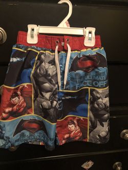 Boy Superman Swim Short Sz 6/7
