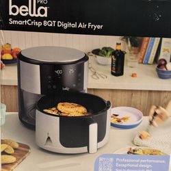 bella PRO - SmartCrisp 8-qt. Touchscreen Air Fryer - Stainless Steel