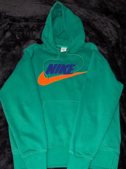 Nike Green Embroidered Swoosh Hoodie Medium