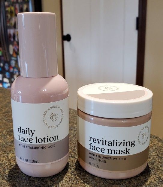 NEW Bath & Body Works Daily Face Lotion & Revitalizing Face Mask