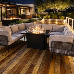 Home goods Outdoor sectional sofa & propane fire Pit