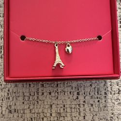 Claire's Silver Eiffel Tower and Heart Necklace
