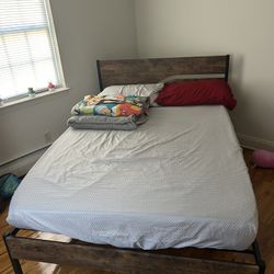 Full Bed Frame With  Full Mattress New