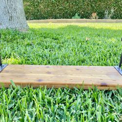 Wall Shelf (rustic metal and wood).