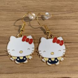 Hello Kitty Handmade Hook Earrings