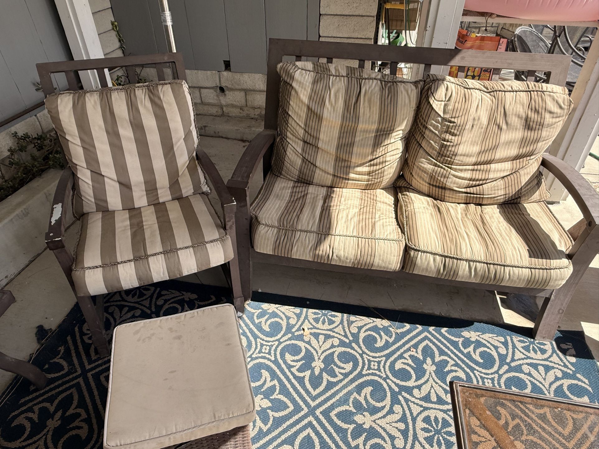 Aluminum Loveseat And A Chair