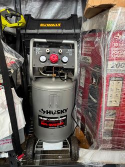 Husky 20 Gal.165 PSI Vertical Electric Oil-Free Quiet Auto/Workshop Air Compressor