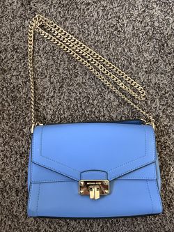 Used Blue Michael Kors Shoulder And Crossbody Bag