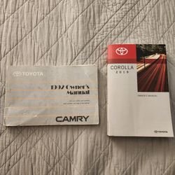Toyota Vehicle Manual Books