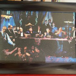 "Gangster Last Supper" by artist Ylli Haruni. (Godfather, Scarface, etc.)