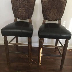 ***Price REDUCED***2 Bar Stools Extremely Well Made and Comfortable Beautifully Designed Ashley Furniture Set