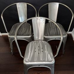 Silver Metal Chairs 