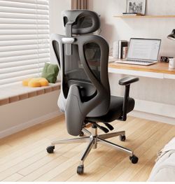 (Firm price)Hbada P3 Ergonnomic Office Chair with 2D Adjustable Lumbar Support, Office Chair with Adjustable Headrest and Armrest, 145° Stepless Tilt 
