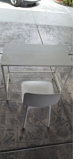 White Desk and Chair Set