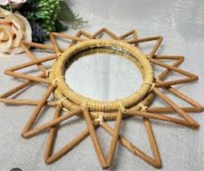 Rattan furniture marble table vintage drawe