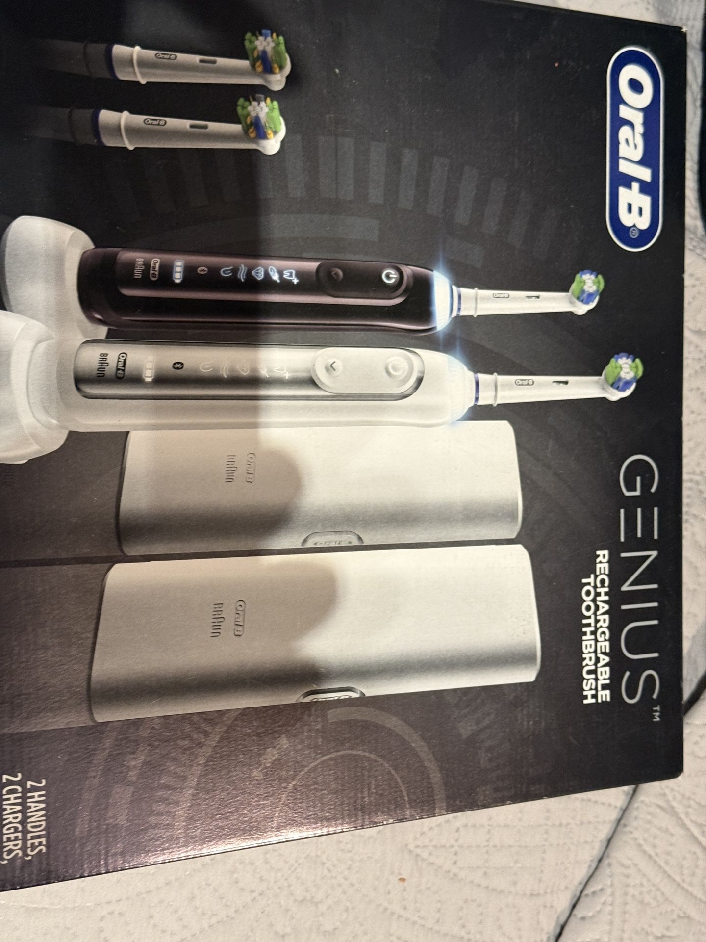 Oral-B Genius 2-Pack Rechargeable Electric Toothbrush wit Bluetooth Connectivity