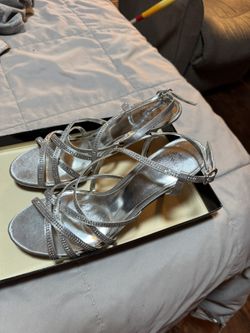 Silver Rhinestone Heels 