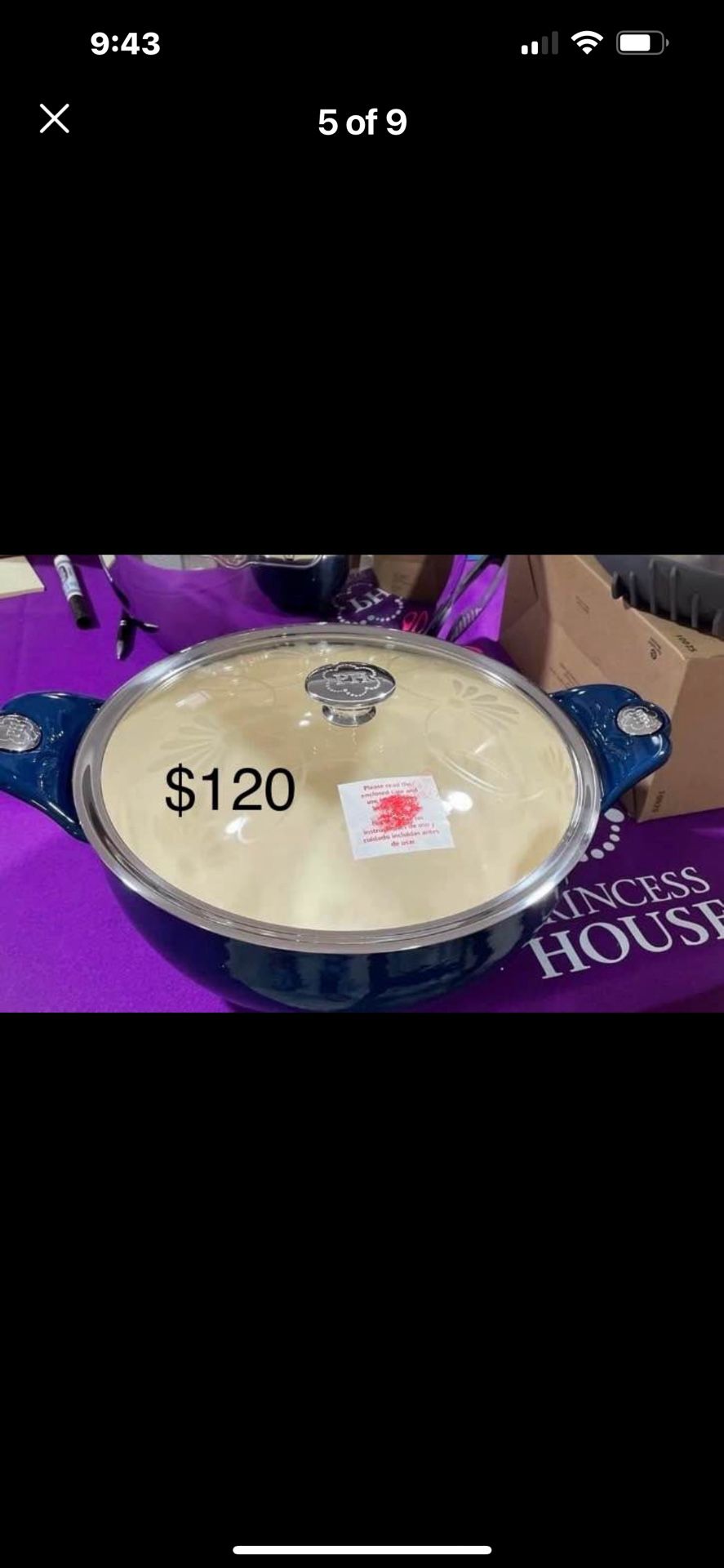 Princess House 5-QT. ROUND CASSEROLE