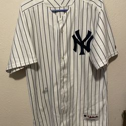 MLB Vintage Majestic New York Yankees Derek Jeter Baseball Jersey Pinstripe XL