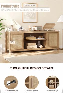 Rattan TV stand only