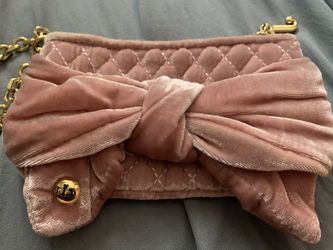 Juicy Couture wristlet clutch pink velour