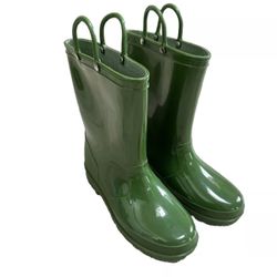 Rain Boot Kids 5 Green New Lightweight