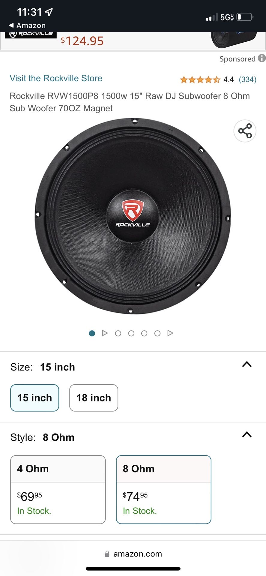 Set Of 15 Inch Rockville