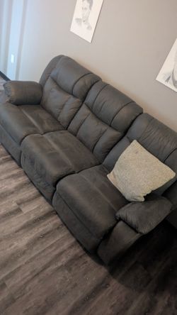 Gray reclining couch