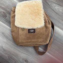 UGG Suede Leather Mini Backpack Tan 