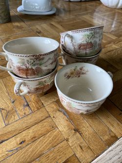 Oriental gardens tea cups