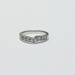 10K White Gold Round Cut 1/2 Carat Diamond Band