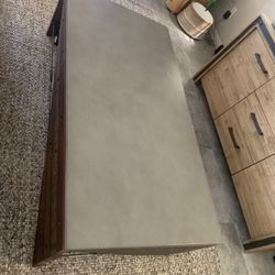 Concrete & Wood Industrial Coffee Table