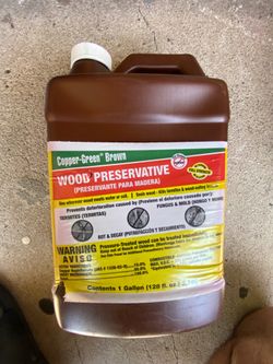 Copper green brown wood preservative
