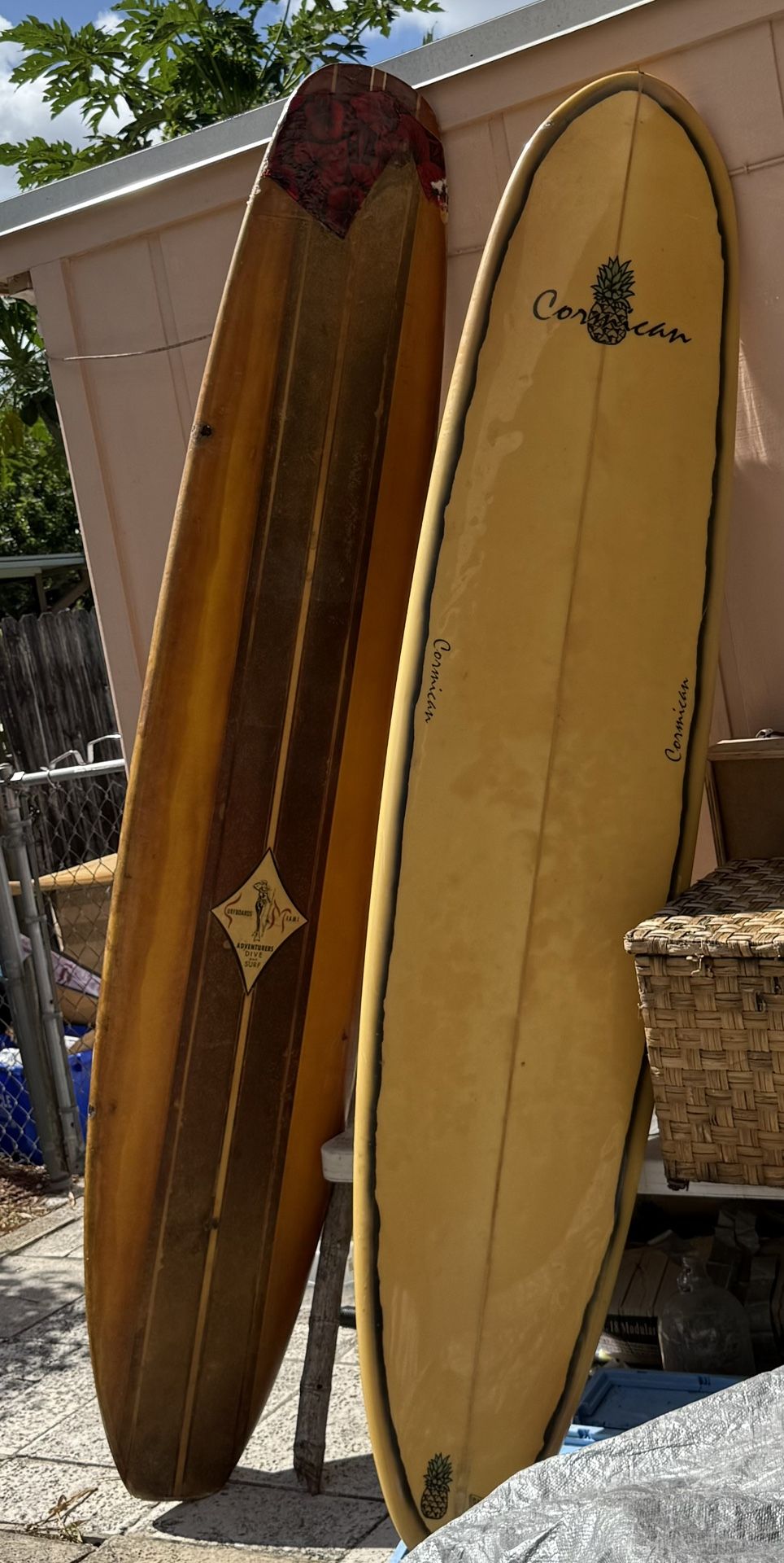 Surfboard Longboard From Hawaii With Fins 