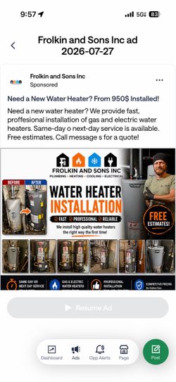 Water heaters with installation