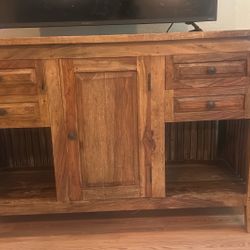 Solid Wood Side Table 