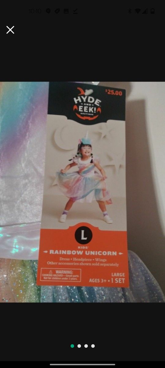 BRAND NEW RAINBOW UNICORN COSTUME