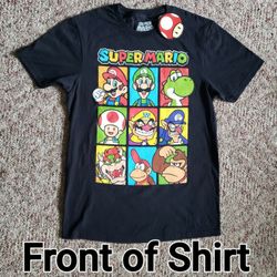 NEW Super Mario Shirt, Luigi, Toad, Yoshi more! Adult Small T-Shirt NWT Gift!