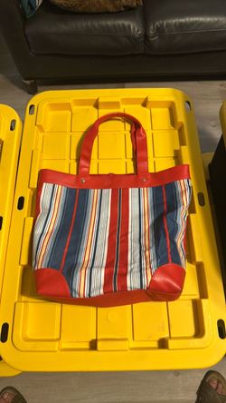Striped Canvas Tote Bag by Lancôme