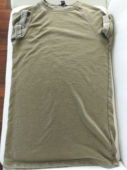 Used sweatshirt dress in olive color.