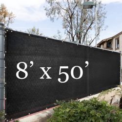8 X 50 Privacy Fence Black
