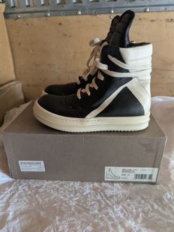 Rick Owens kids high top sneaker sz 31 youth with og box  made in Italy