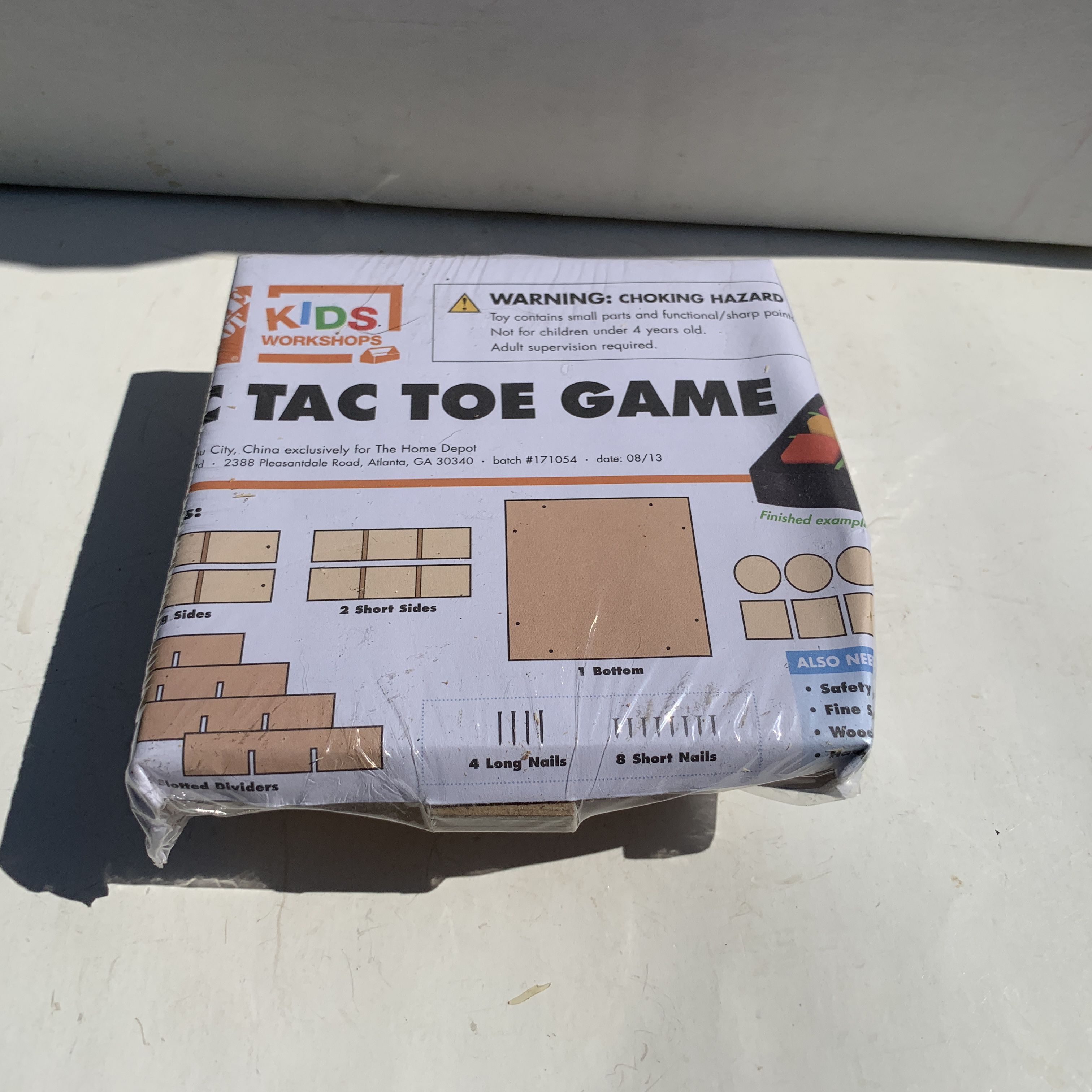 Tic Tac Toe Wood Game Kit, Kids Workshop, The Home Depot