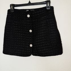 CLOSET SALE/ Zara Tweed Sparkle Skirt 
