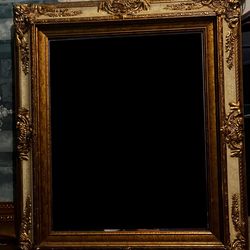 Gold Wall Picture Frame - x2 (Gold-Leaf Ornamental, Antique, Medium)