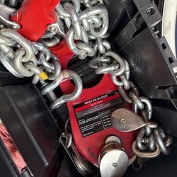 Snatch block with chain