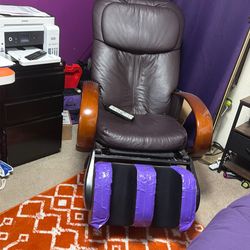 Massage Chair - Purple Leather