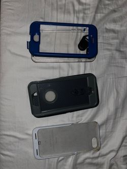 iPhone eight otter box life proof and charging case