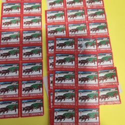 #1545, MERRY CHRISTMAS 1947 SEALS TREE FARM , WINTER STAMPS 
